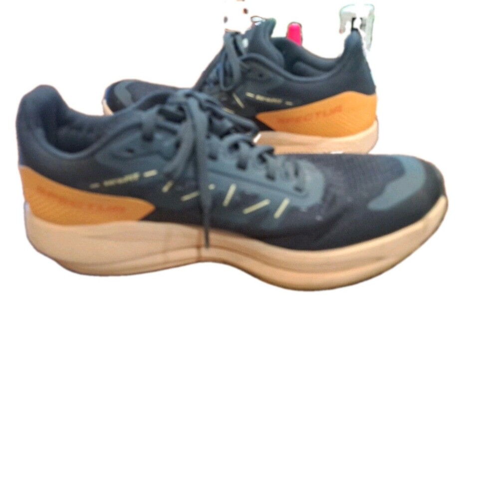 ON Cloudflow Running Shoes Sneakers Black Gray Mesh Lace Up Womens Size 8 - Picture 4 of 10